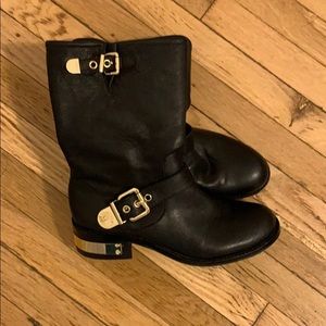 Vince Camuto Black Boots w/ Gold Hardware - EUC
